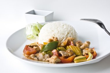 Asya et pirinç yemek takımı