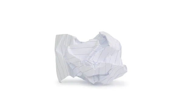 白い線は白地に孤立した紙を砕いた クリッピングパスのイメージ — ストック写真