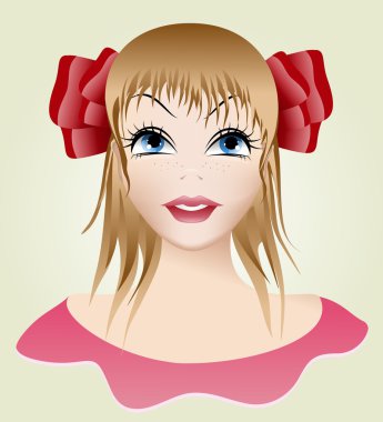 yay ile bir kız portresi