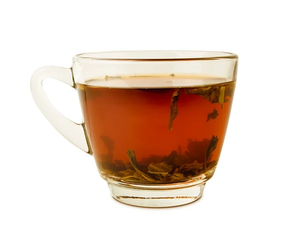Şeffaf bardak çay — Stok fotoğraf