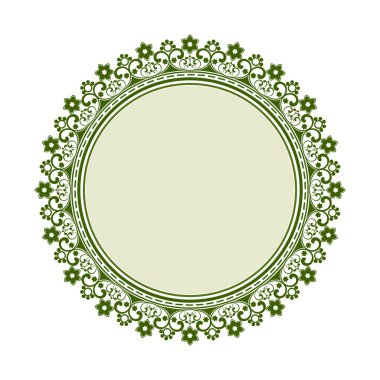 yuvarlak süs çiçek öğeleri