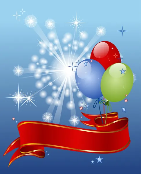 Festive background with balloons — Stock Photo, Image