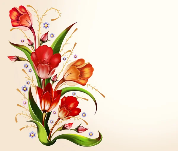 Krásné pozadí s tulipány — Stock fotografie