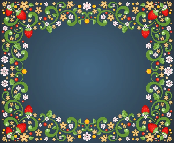 Hintergrund mit Erdbeeren — Stockvektor