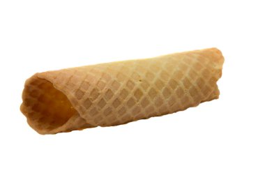 Delicious baked waffle isolated on a white background
