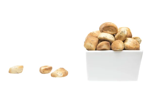 Galletas Tradicionales Navidad Lituanas Cuenco Aislado Sobre Fondo Blanco — Foto de Stock