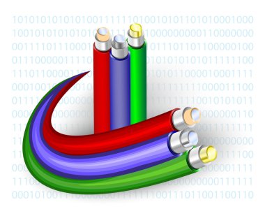 Fiber optik. vektör çizim