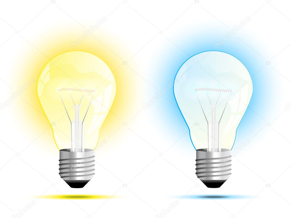 Light bulb, vector illustration.