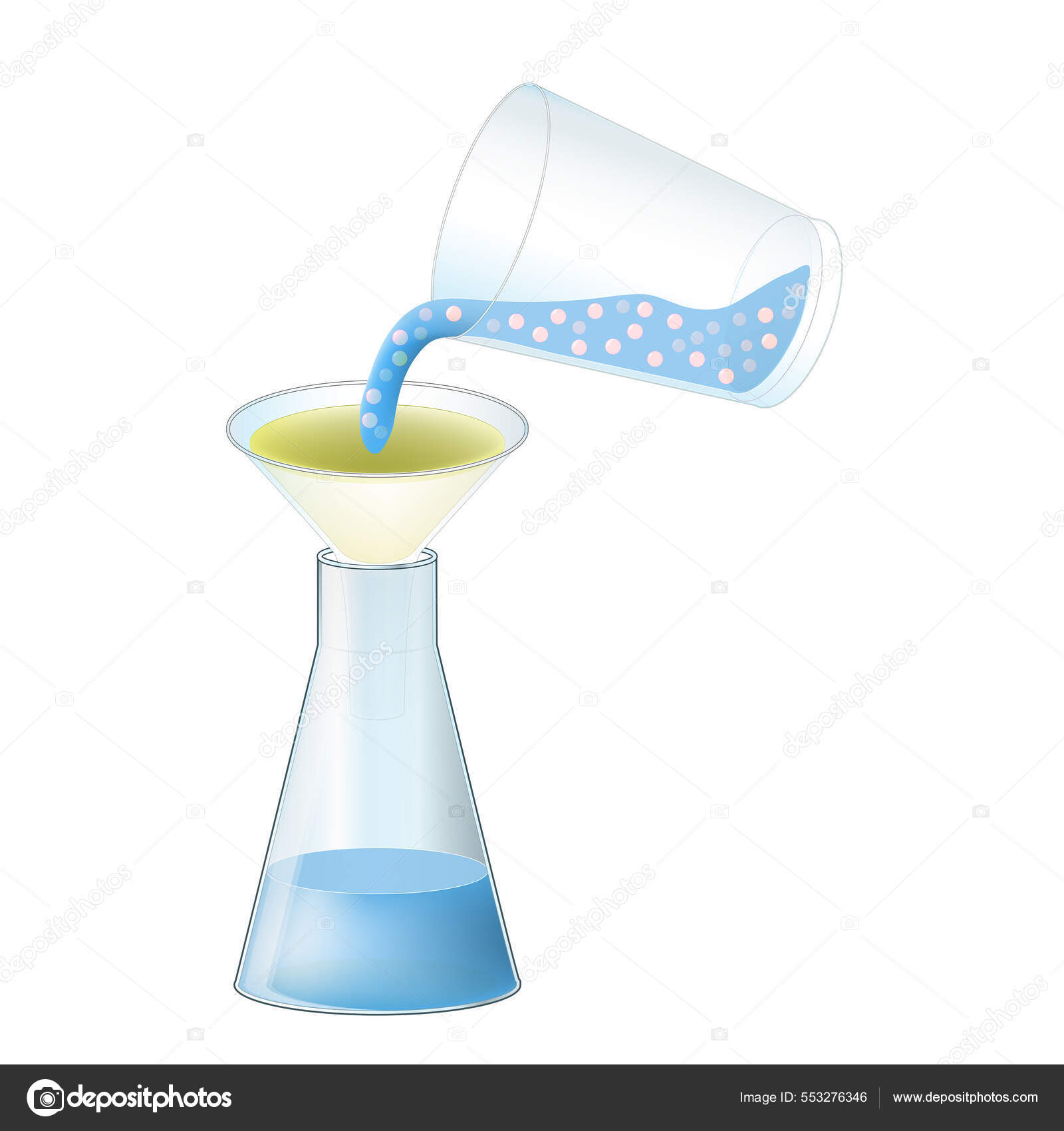 Filtration Chemical Experiment Separation Process Separates Solid