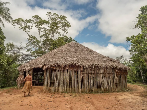 Iquitos Peru Mar 2018 House Yagua Tribe Indian — Foto Stock