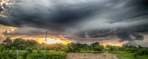 Sunset Dramatic Clouds Storm Sky Amazon River Amazonia Santa Rosa — Stock Photo, Image