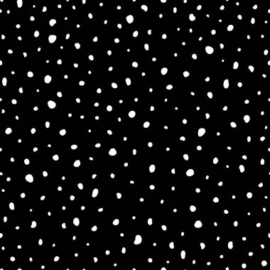 Hipster siyah ve beyaz noktasız polka desenli. Rastgele el çizimleri olan düzensiz soyut doku. Vektör illüstrasyonu, EPS 10.