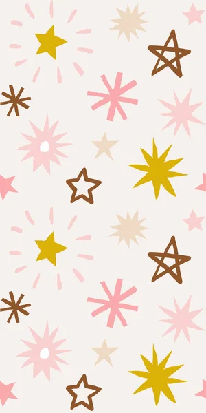 Modèle Sans Couture Étoiles Multicolores Dessinées Main Fond Abstrait Coloré — Image vectorielle