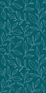 Tek şeritli kusursuz desen. Moda minimalist doğrusal tarzda vektör çiçek arkaplanı. Kumaş, baskı, kapak, afiş ve davetiye için el çizimi tasarımı.