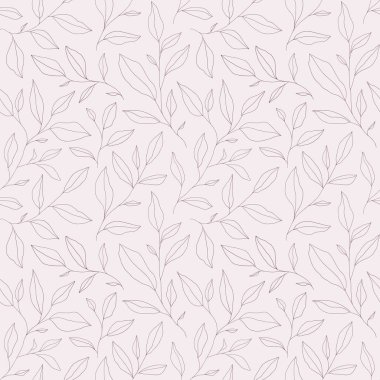 Tek şeritli kusursuz desen. Moda minimalist doğrusal tarzda vektör çiçek arkaplanı. Kumaş, baskı, kapak, afiş ve davetiye için el çizimi tasarımı.