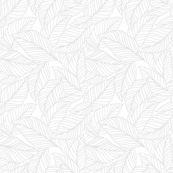 Элегантный Бесшовный Узор Нежными Листьями Векторный Ручной Рисунок Цветочного Фона — стоковый вектор
