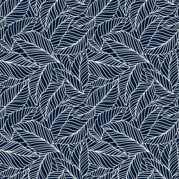 Élégant Motif Sans Couture Avec Des Feuilles Délicates Vecteur Fond — Image vectorielle