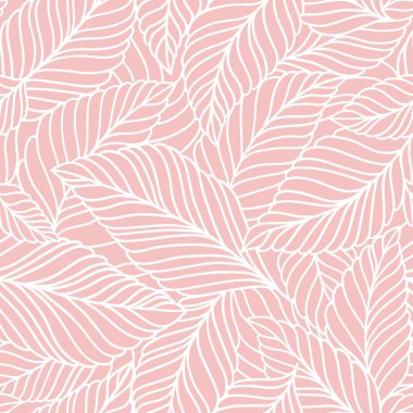 Hassas yaprakları olan zarif, pürüzsüz bir desen. Kumaş, duvar kağıdı, baskı, kapak, pankart ve davetiye için Vektör El çiçek arkaplanı çizdi.