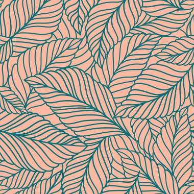 Hassas yaprakları olan zarif, pürüzsüz bir desen. Kumaş, duvar kağıdı, baskı, kapak, pankart ve davetiye için Vektör El çiçek arkaplanı çizdi.