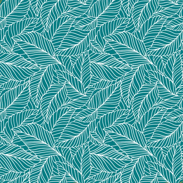 Élégant Motif Sans Couture Avec Des Feuilles Délicates Vecteur Fond — Image vectorielle