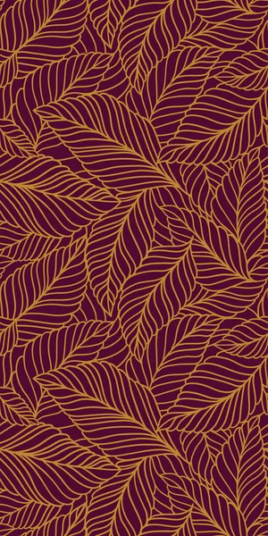 精致的无缝花纹和精致的叶子 印刷品 横幅和邀请函的矢量手绘花卉背景 — 图库矢量图片