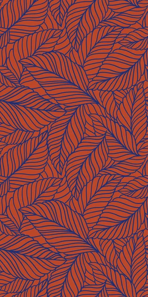 Элегантный Бесшовный Узор Нежными Листьями Векторный Ручной Рисунок Цветочного Фона — стоковый вектор