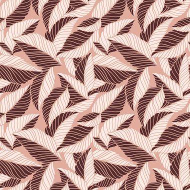 Hassas yaprakları olan zarif, pürüzsüz bir desen. Kumaş, duvar kağıdı, baskı, kapak, pankart ve davetiye için Vektör El çiçek arkaplanı çizdi.