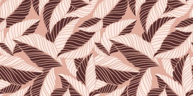 Hassas yaprakları olan zarif, pürüzsüz bir desen. Kumaş, duvar kağıdı, baskı, kapak, pankart ve davetiye için Vektör El çiçek arkaplanı çizdi.