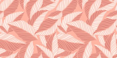 Hassas yaprakları olan zarif, pürüzsüz bir desen. Kumaş, duvar kağıdı, baskı, kapak, pankart ve davetiye için Vektör El çiçek arkaplanı çizdi.