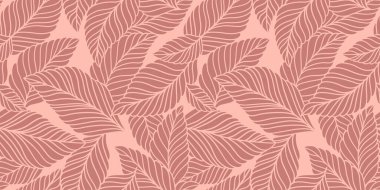 Hassas yaprakları olan zarif, pürüzsüz bir desen. Kumaş, duvar kağıdı, baskı, kapak, pankart ve davetiye için Vektör El çiçek arkaplanı çizdi.