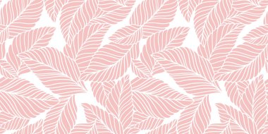 Hassas yaprakları olan zarif, pürüzsüz bir desen. Kumaş, duvar kağıdı, baskı, kapak, pankart ve davetiye için Vektör El çiçek arkaplanı çizdi.