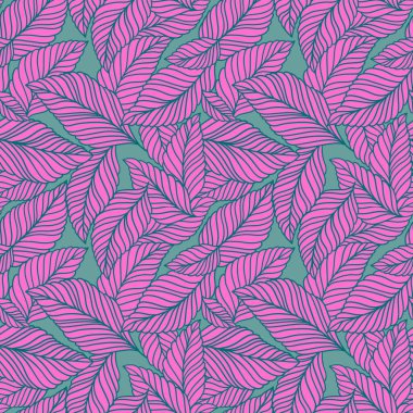 Hassas yaprakları olan zarif, pürüzsüz bir desen. Kumaş, duvar kağıdı, baskı, kapak, pankart ve davetiye için Vektör El çiçek arkaplanı çizdi.