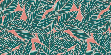 Hassas yaprakları olan zarif, pürüzsüz bir desen. Kumaş, duvar kağıdı, baskı, kapak, pankart ve davetiye için Vektör El çiçek arkaplanı çizdi.