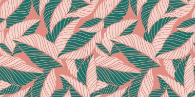 Hassas yaprakları olan zarif, pürüzsüz bir desen. Kumaş, duvar kağıdı, baskı, kapak, pankart ve davetiye için Vektör El çiçek arkaplanı çizdi.