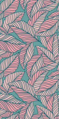 Hassas yaprakları olan zarif, pürüzsüz bir desen. Kumaş, duvar kağıdı, baskı, kapak, pankart ve davetiye için Vektör El çiçek arkaplanı çizdi.