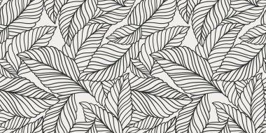 Hassas yaprakları olan zarif, pürüzsüz bir desen. Kumaş, duvar kağıdı, baskı, kapak, pankart ve davetiye için Vektör El çiçek arkaplanı çizdi.