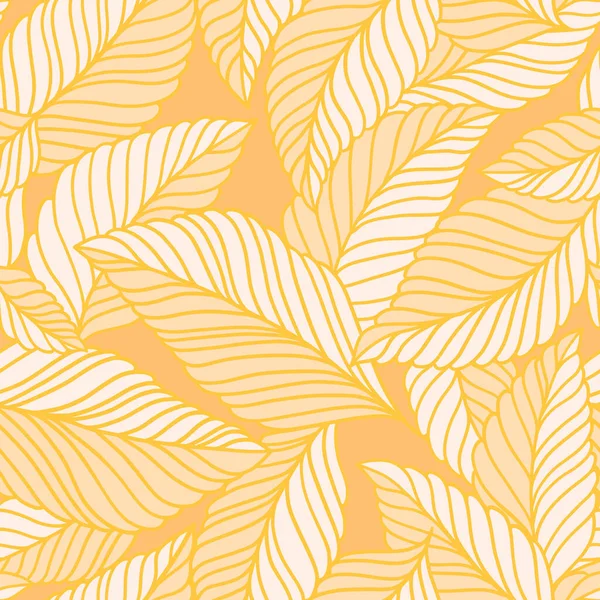 Hassas yaprakları olan zarif, pürüzsüz bir desen. Kumaş, duvar kağıdı, baskı, kapak, pankart ve davetiye için Vektör El çiçek arkaplanı çizdi.