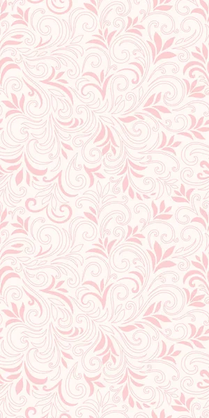 Элегантный Бесшовный Узор Листьями Кудряшками Роскошный Цветочный Фон Векторная Иллюстрация — стоковый вектор