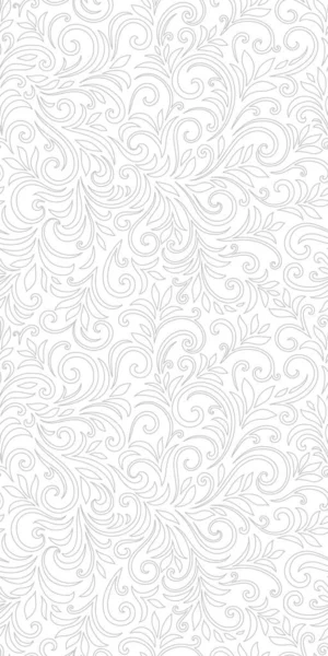 Elegantní Bezešvý Vzor Listy Kudrlinkami Luxusní Květinové Zázemí Vektorová Ilustrace — Stockový vektor