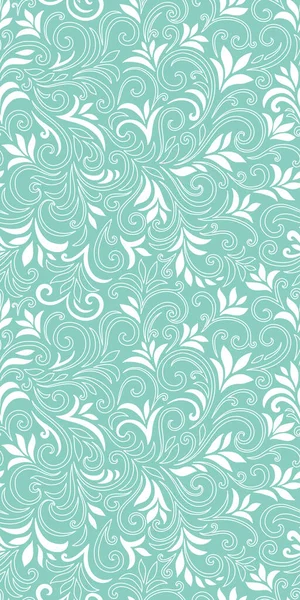 Elegante Patrón Sin Costuras Con Hojas Rizos Fondo Floral Lujo — Vector de stock