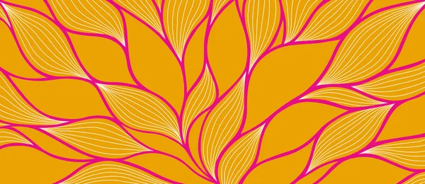 Πολυτελές Floral Σχέδιο Φύλλα Ζωγραφισμένα Στο Χέρι Κομψό Αστρικό Φόντο — Διανυσματικό Αρχείο