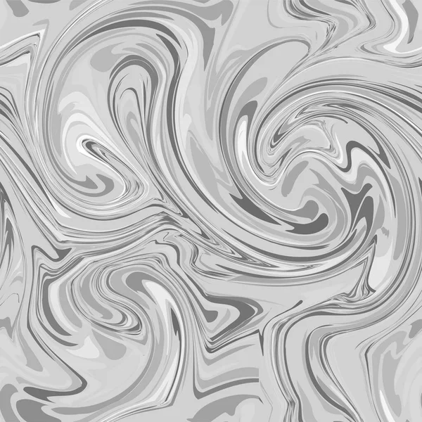 Modèle Marbre Monochrome Sans Couture Fond Liquide Ondulé Abstrait Illustration — Image vectorielle