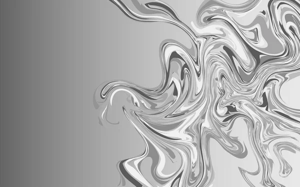 Monochromatický Mramorový Vzor Abstraktní Tekuté Zvlněné Pozadí Vektorová Ilustrace — Stockový vektor