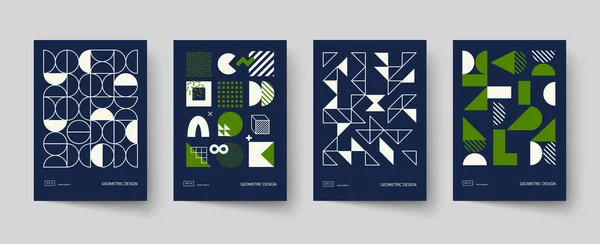 Trendiges Cover Design Minimale Geometrische Formkompositionen Geeignet Für Broschüren Poster — Stockvektor