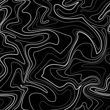 Topographic map linear background. Abstract vector seamless pattern. Geographic grid map