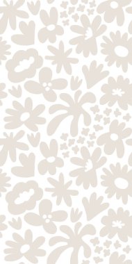 Abstract seamless pattern with cute hand drawn meadow flowers. Fashion stylish natural background. Hand drawn design elements for fabric, print, cover, banner, wrapping, wallpaper.