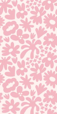 Abstract seamless pattern with cute hand drawn meadow flowers. Fashion stylish natural background. Hand drawn design elements for fabric, print, cover, banner, wrapping, wallpaper.