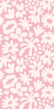 Abstract seamless pattern with cute hand drawn meadow flowers. Fashion stylish natural background. Hand drawn design elements for fabric, print, cover, banner, wrapping, wallpaper.