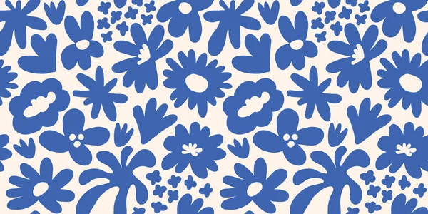 Abstract seamless pattern with cute hand drawn meadow flowers. Fashion stylish natural background. Hand drawn design elements for fabric, print, cover, banner, wrapping, wallpaper.