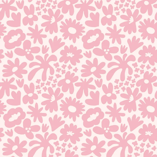 Abstract seamless pattern with cute hand drawn meadow flowers. Fashion stylish natural background. Hand drawn design elements for fabric, print, cover, banner, wrapping, wallpaper.